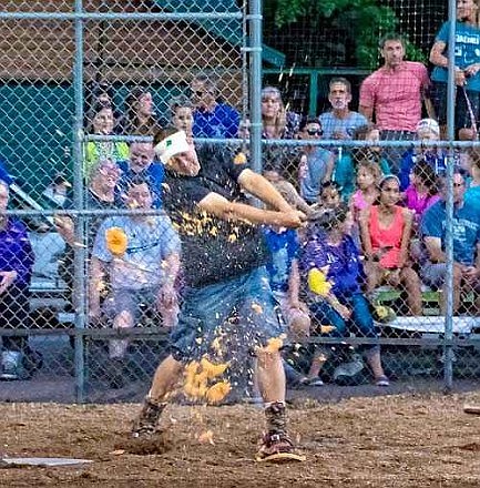 Newspapers prevail in media snowshoe baseball game