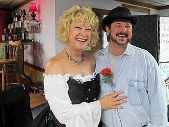 Cast rehearsing for October production  of 'Happy Endings'