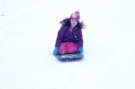 Sledding at the big hill