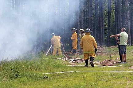 Camp Luther brush fire