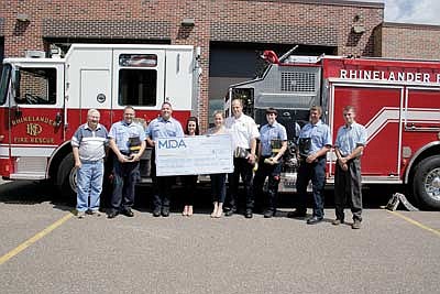Rhinelander Fire Department presents big check to MDA