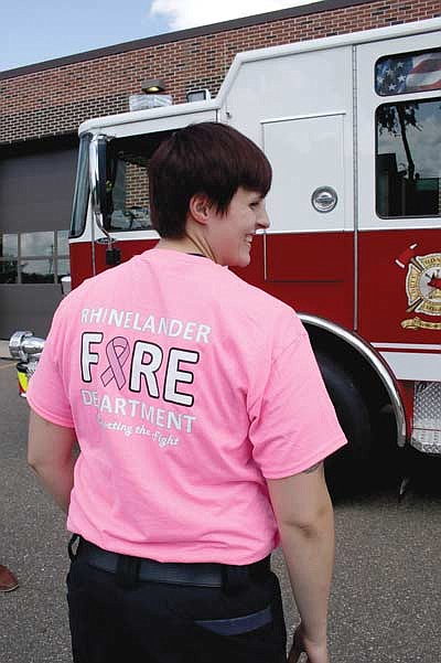 Fire department taking orders for pink shirts