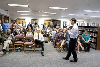 Walker visits Fab Lab, talks  school funding in Three Lakes