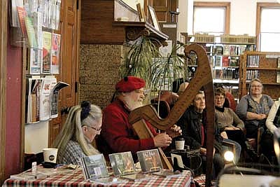 Harpist serenades audience