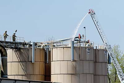 Silo fire at Red Arrow