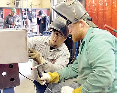 Nicolet welding grad Alex Novak completes college before high school