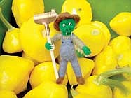 Look for the market mascot in vendor stalls