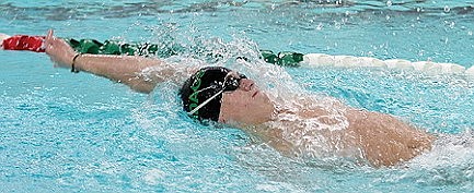 Francis breaks backstroke record, Hodags sweep Hatchets 107-58 in swim opener 