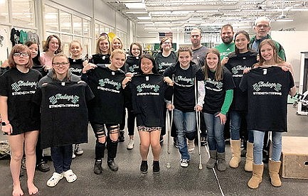 Girls' swim team win fall strength training challenge