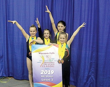 Photo: Northwoods gymnasts in the Dells 