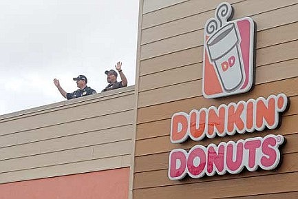 cops on a rooftop 