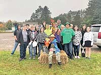 Students build 'Jimmy the JWMS Scary  Staff Scarecrow' in service learning project