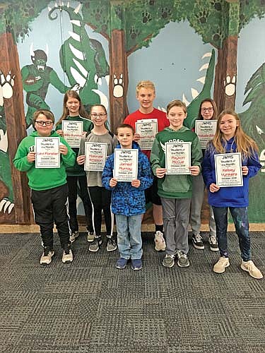 JWMS Students of the month 