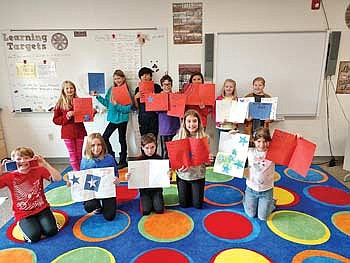 Crescent school students make cards and letters for veterans