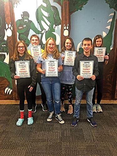 JWMS Students of the Month  