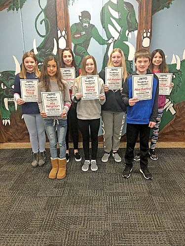 JWMS students of the month 