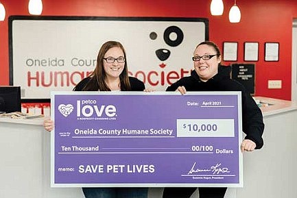 Oneida County Humane Society  receives $10,000 grant from Petco Love