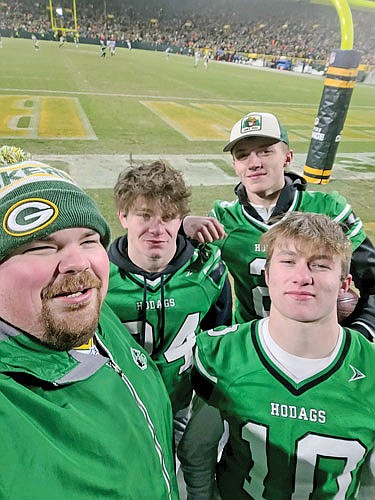 Hodag football seniors compete at halftime of Packers game
