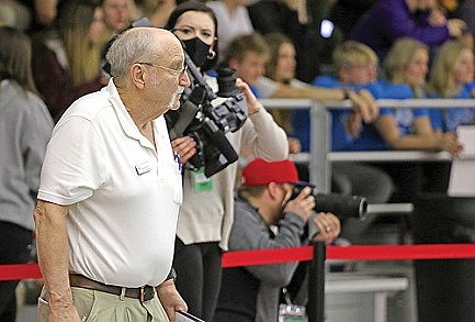 Rhinelander official works  WIAA state swim meet