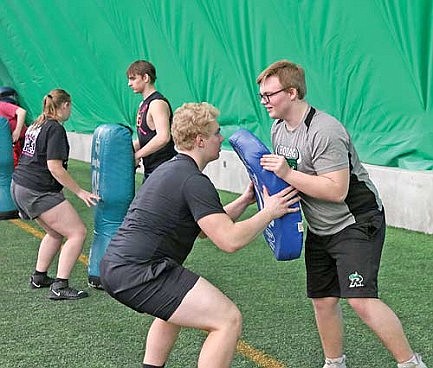 Spring football at the Dome