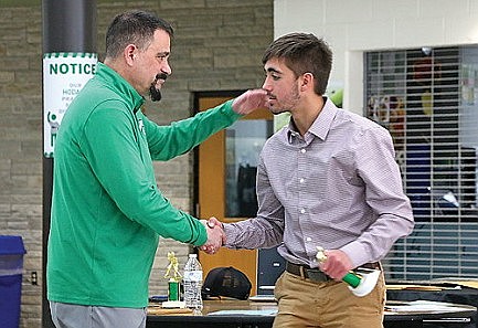 Cal Laggis wins Hodag hockey's Al Baker Award