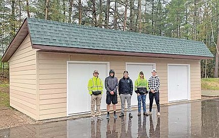 RHS residential construction class  builds three-stall garage at Crescent