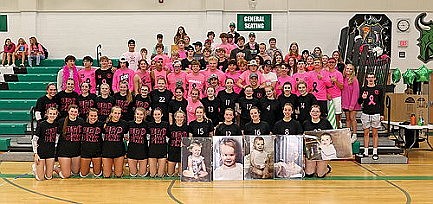PHOTO: Volleyball team goes pink